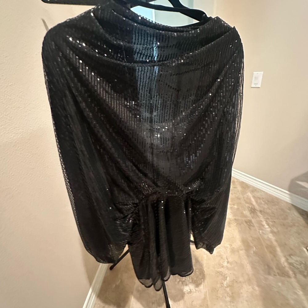 Asos dress worn once black sequins US10